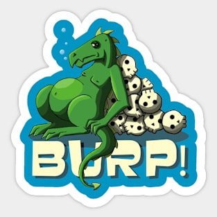 Fat Dragon Teal Sticker